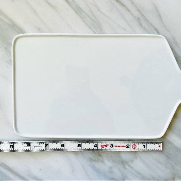 Charcuterie Board•NWOT White Porcelain Board•Approx. 6”x 9” with a 3” Handle - Picture 10 of 13